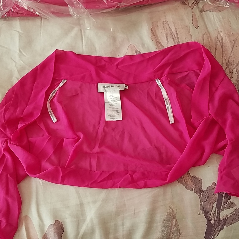 David's Bridal size 26 begonia shrug